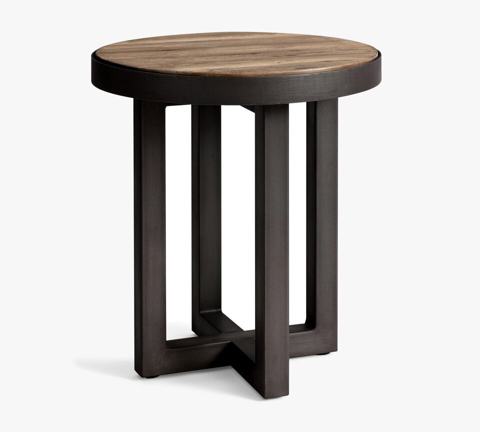 Thorndale Reclaimed Wood Round Side Table Pottery Barn Australia